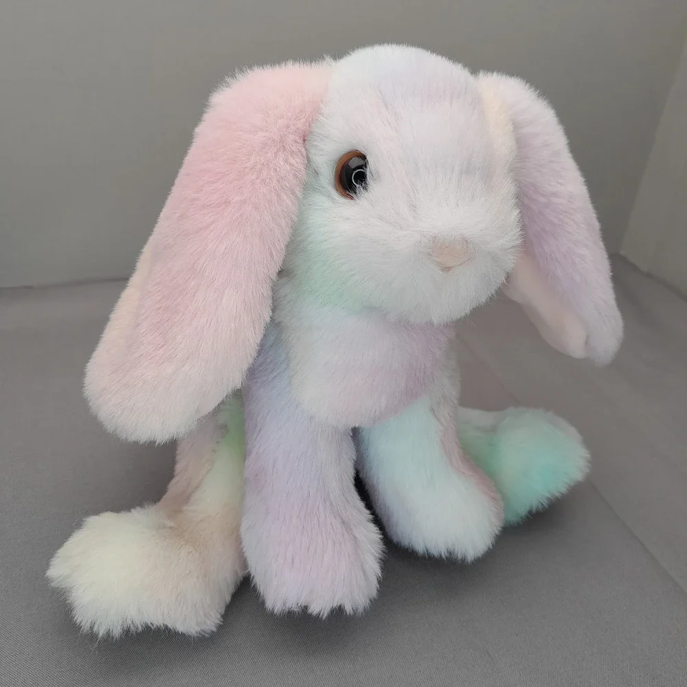 Douglas Cuddle Toys Rainbow Pastel Bunny Rabbit Plush Stuffed Animal 9 Inch